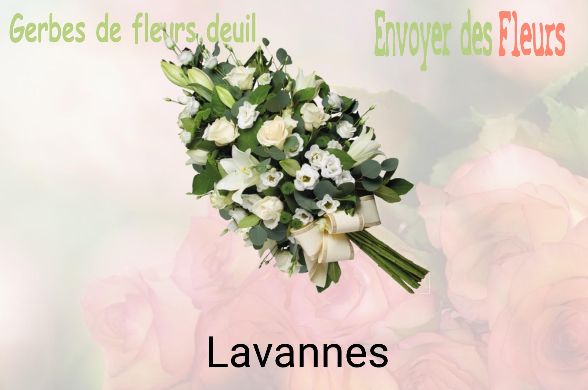 Gerbe de fleurs de deuil livrée à Lavannes